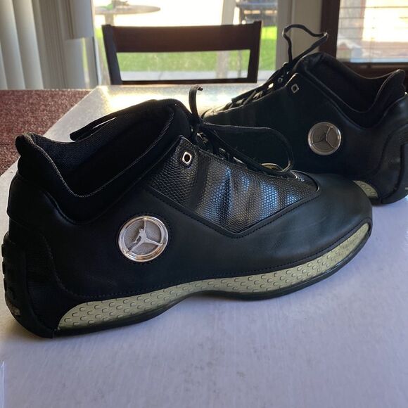 NIKE AIR JORDAN 18 Low Black Chrome 306151 001 Basketball Shoes Size 12 - Picture 7 of 7